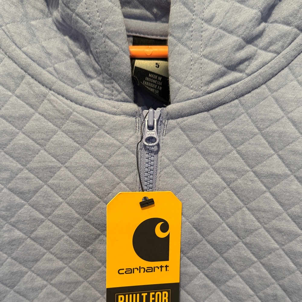 Carhartt Kids Sky Blue Quilted Hoodie - Picture 3 of 8